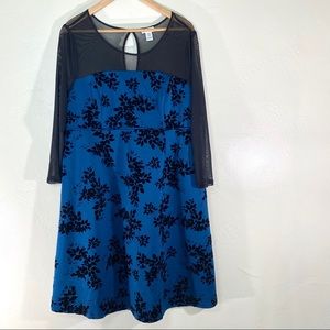 Motherhood Maternity brand velvet floral long sleeve dress XL